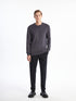 LC Waikiki Crew Neck Long Sleeve Men's Tricot Sweater